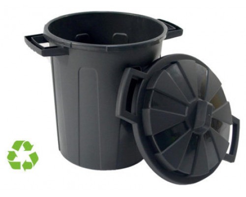 CONTENEDOR SOSTENIBLE DE RECICLAJE CON TAPA 100 LITROS 54X64X68 CM PP NEGRO ARCHIVO 2000 CP1426100 NE (Espera 4 dias)